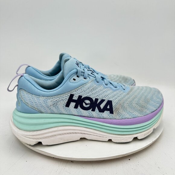 Hoka One Gaviota 5 Wide Women Size 9D 1134235 ABSO Airy Blue Sunlit Ocean Shoes - Picture 4 of 11